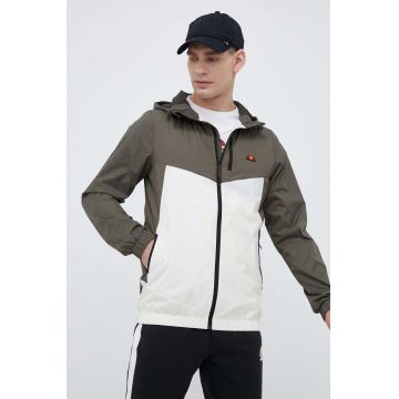 Ellesse geacă barbati, culoarea verde, de tranzitie SHR17781-KHAKI