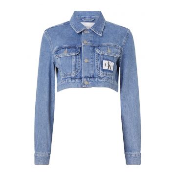 Jacheta crop de denim