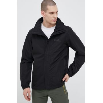 Jack Wolfskin geaca outdoor Stormy Point culoarea negru