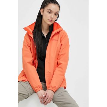 Jack Wolfskin geaca outdoor Stormy Point culoarea portocaliu