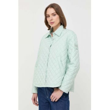 Max Mara Leisure geaca de ploaie femei, culoarea verde, de tranzitie