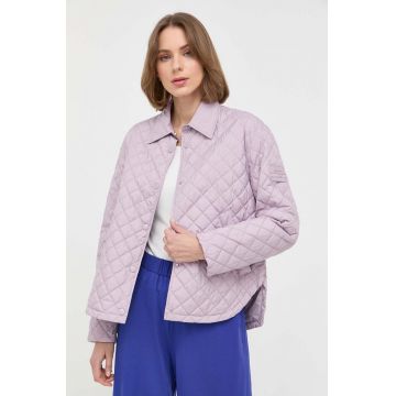 Max Mara Leisure geaca de ploaie femei, culoarea violet, de tranzitie