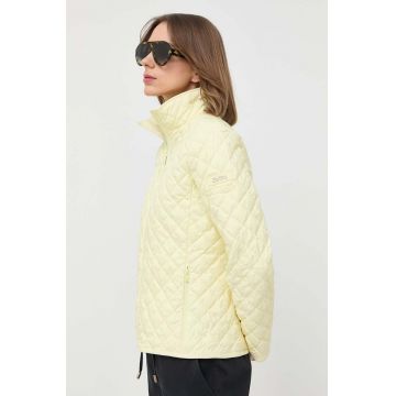 Max Mara Leisure geaca femei, culoarea galben, de tranzitie