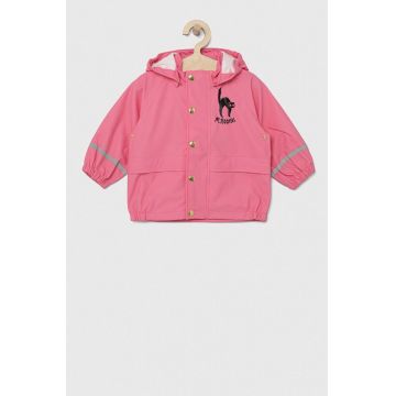 Mini Rodini geaca de ploaie copii culoarea roz