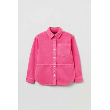 OVS geaca de blugi pentru copii culoarea roz