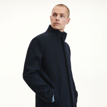Reserved - Jachetă cu guler înalt - Bleumarin