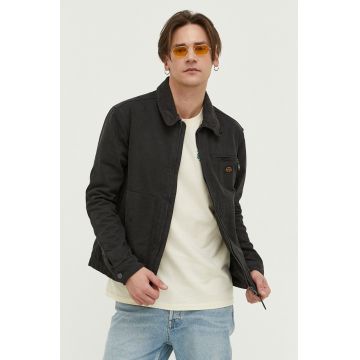 Superdry geaca barbati, culoarea negru, de tranzitie