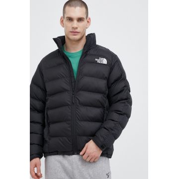 The North Face geaca RUSTA PUFFER barbati, culoarea negru, de iarna