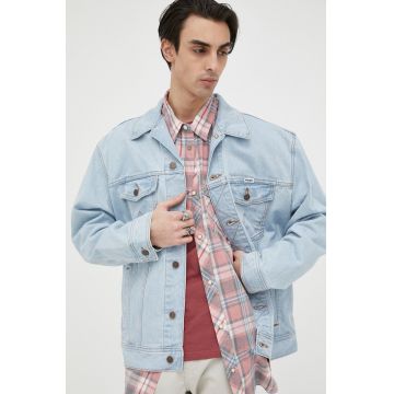 Wrangler geacă din denim bărbați, de tranziție, oversized