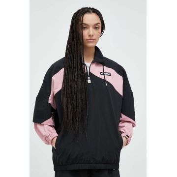 Ellesse geaca femei, culoarea negru, de tranzitie, oversize