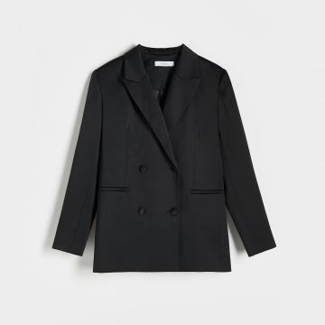 Reserved - Blazer din satin - Negru