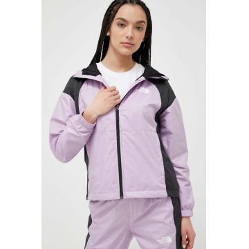 The North Face geaca HYDRENALINE JACKET 2000 femei, culoarea violet, de tranzitie