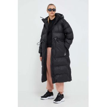 adidas by Stella McCartney geaca femei, culoarea negru, de iarna, oversize
