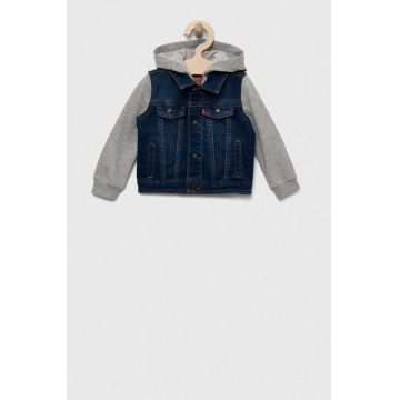 Levi's geacă din denim pentru copii culoarea bleumarin
