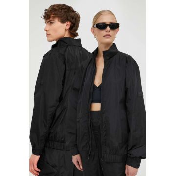 Rains geacă de ploaie 18900 Track Jacket culoarea negru, de tranziție, oversize 18900.01-01Black