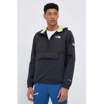 The North Face geaca CONVIN ANORAK barbati, culoarea negru, de tranzitie, oversize