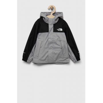 The North Face geaca copii culoarea gri