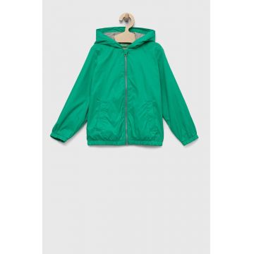 United Colors of Benetton geaca copii culoarea verde