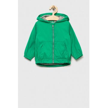 United Colors of Benetton geaca copii culoarea verde