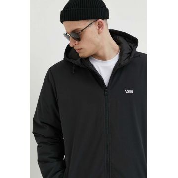 Vans geaca barbati, culoarea negru, de tranzitie