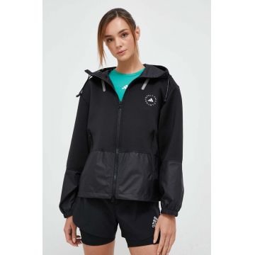 adidas by Stella McCartney geaca sport culoarea negru, de tranzitie, oversize