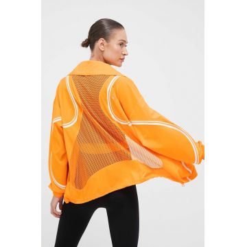 adidas by Stella McCartney windbreaker TruePace culoarea portocaliu, de tranzitie, oversize