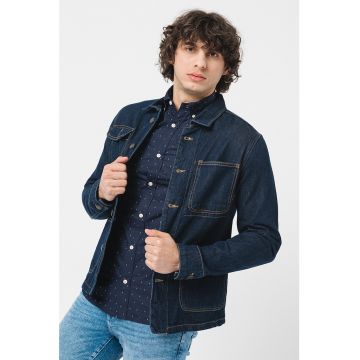 Jacheta de denim cu cusaturi contrastante Benji