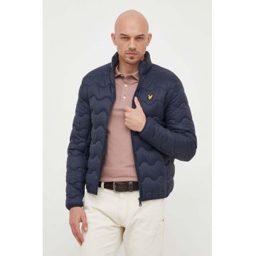 Lyle & Scott geaca barbati, culoarea albastru marin, de tranzitie