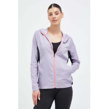 Mizuno jachetă de alergare Alpha culoarea violet