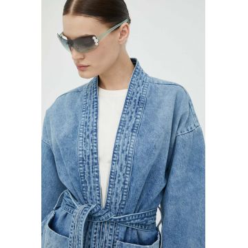 Mustang geaca jeans femei, de tranzitie, oversize