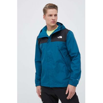 The North Face jacheta de exterior Antora culoarea turcoaz