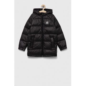 adidas Originals geaca de puf pentru copii DOWN JACKET ELO culoarea negru