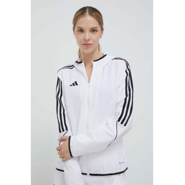 adidas Performance jacheta de antrenament Tiro 23 culoarea alb, de tranziție IA1631