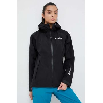 adidas TERREX geaca de ploaie Xperior GTX Paclite femei, culoarea negru, gore-tex