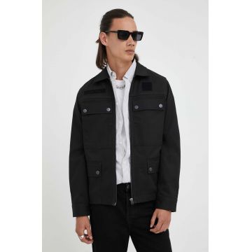 G-Star Raw geaca barbati, culoarea negru, de tranzitie