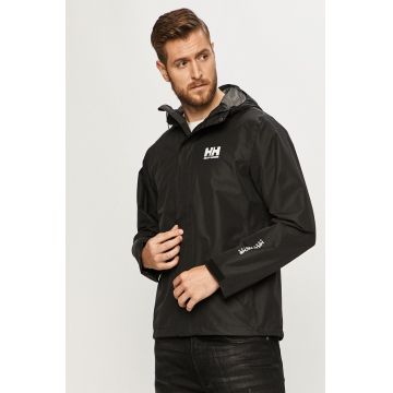 Helly Hansen geaca barbati, culoarea negru, de tranzitie