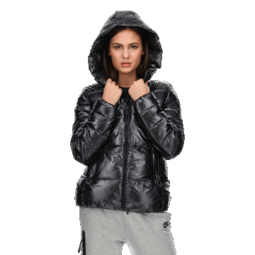 HOODED POLYFILLED JACKET