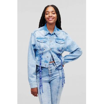 Karl Lagerfeld Jeans geaca jeans femei, de tranzitie