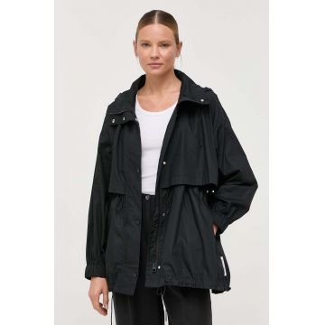 Marc O'Polo parka din bumbac culoarea negru, de tranzitie, oversize