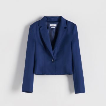 Reserved - Rochie din Lyocell Tencel™ - Bleumarin
