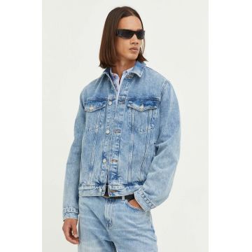 Samsoe Samsoe geacă din denim bărbați, de tranziție, oversize