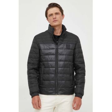 Boss Orange geaca BOSS ORANGE barbati, culoarea negru, de tranzitie