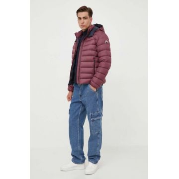Colmar geaca de puf barbati, culoarea bordo, de iarna