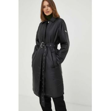 MICHAEL Michael Kors geaca femei, culoarea negru, de tranzitie