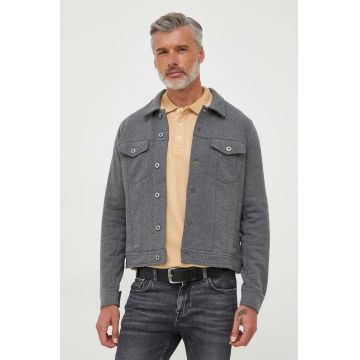 Pepe Jeans geaca Bryson barbati, culoarea gri, de tranzitie