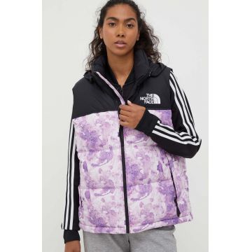 The North Face vesta de puf 1996 RETRO NUPTSE VEST femei, culoarea violet, de iarna