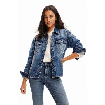 Desigual geaca jeans femei, de tranzitie