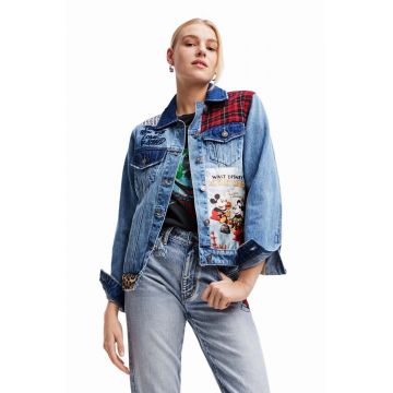 Desigual geaca jeans x Disney femei, de tranzitie