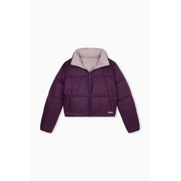 Dkny geaca reversibila pentru copii culoarea violet