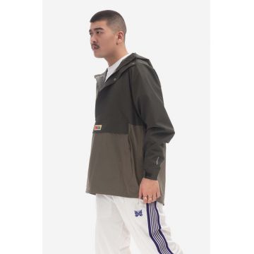 Fjallraven geacă de ploaie Vardag Hydratic Anorak bărbați, culoarea verde, de tranziție F23784